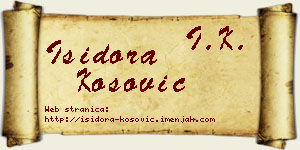 Isidora Kosović vizit kartica